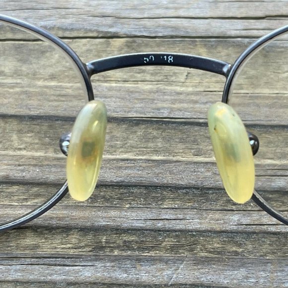 Bulova Signature London Eyeglasses Frame Black Pewter Glasses Handmade in Italy - Picture 8 of 12